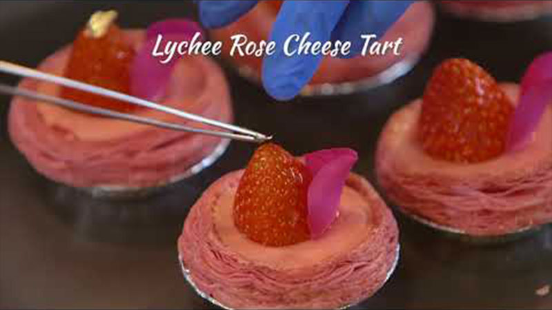 EP 24 : Lychee Rose Cheese Tart by Chef Bib