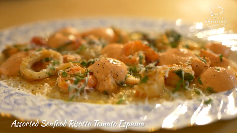 EP 5 : Assorted Seafood Risotto Tomato Espuma by Chef Art